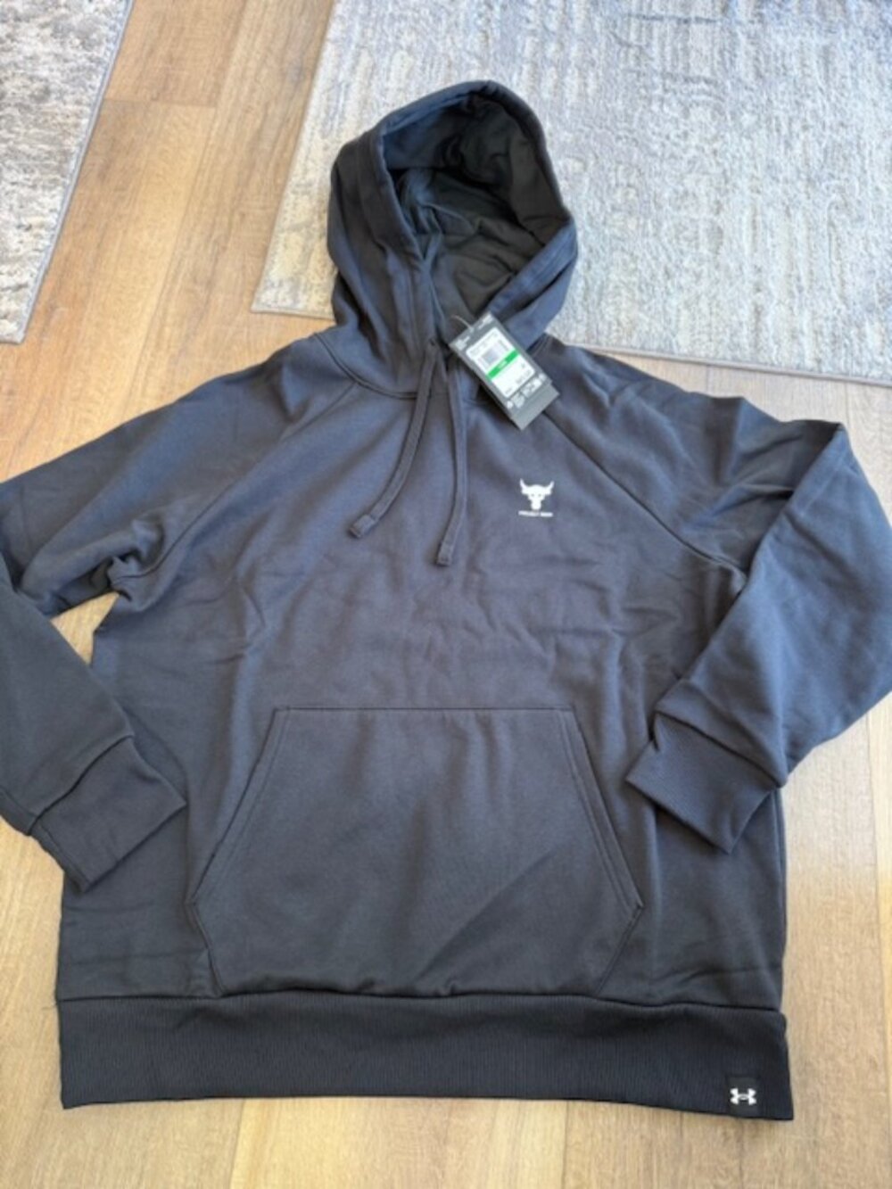 NEW Under Armour Project Rock Black Hoodie Men Large